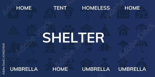  shelter icon set