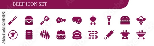  beef icon set