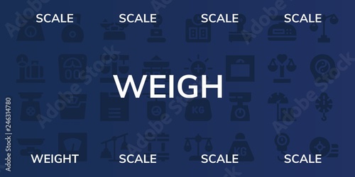  weigh icon set