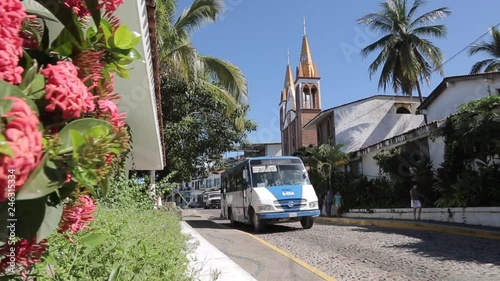 Traffic on Tepic - Puerto Vallarta, Downtown, Puerto Vallarta, Jalisco, Mexico, North America  photo