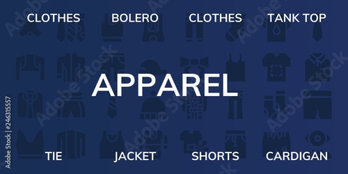  apparel icon set