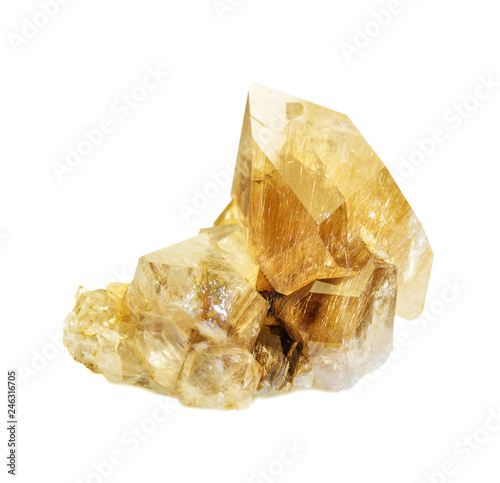 Quartz crystals with rutile