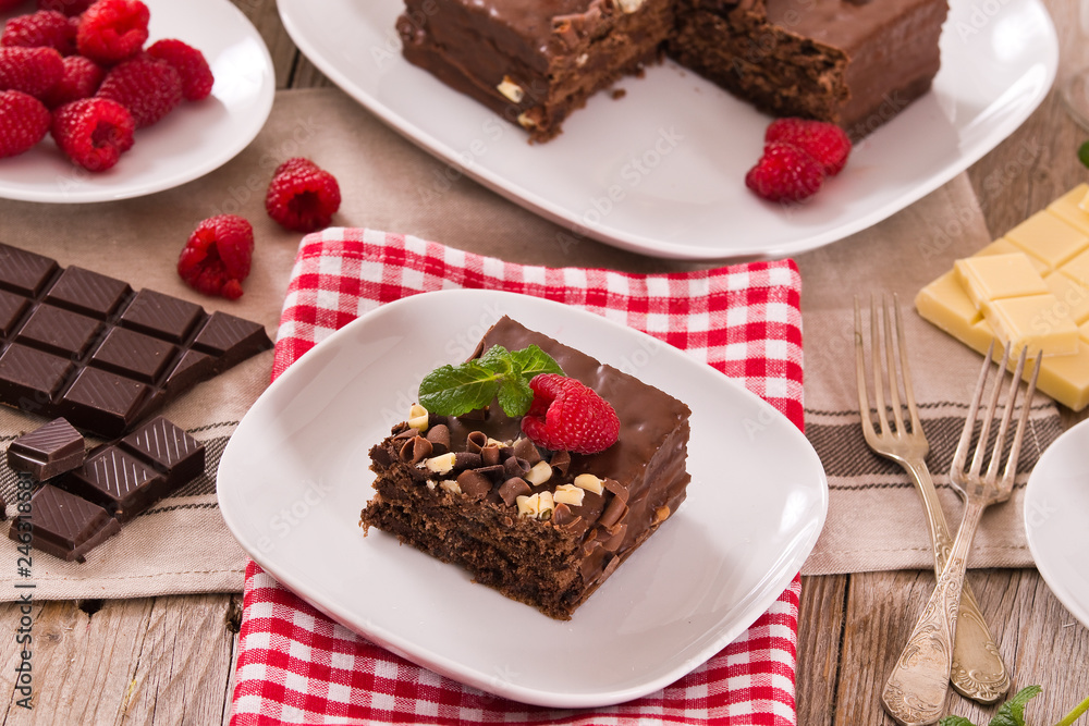 Chocolate cake. Chocolate cake.