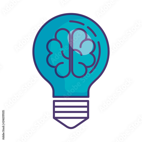 bulb light with brain storming