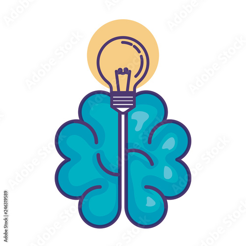 bulb light with brain storming