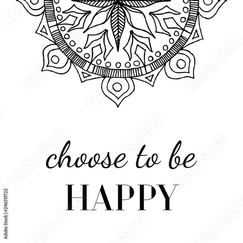 Motivational poster in the Boho style 