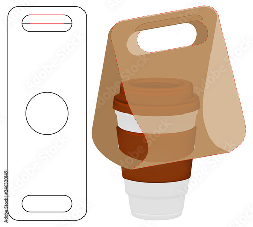 Box packaging die cut template design. 3d mock-up