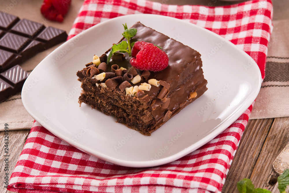 Chocolate cake.