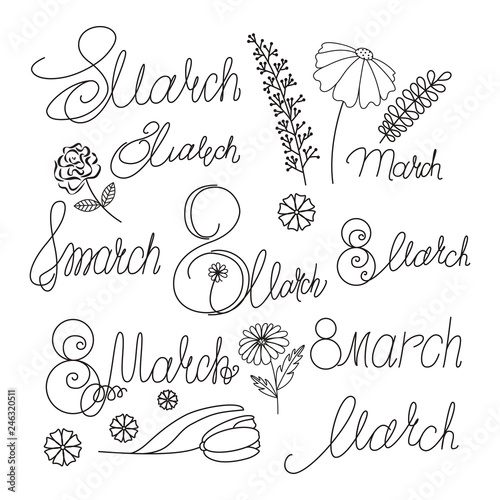 8 March. With international women's day.