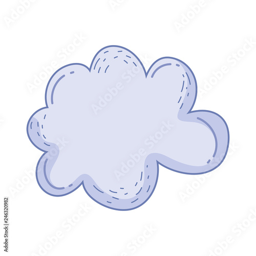 cute fairytale cloud icon