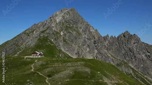 Fidererpass mountain hut, Kanzelwand, Allgaeu Alps, Oberstdorf, Allg?u, Swabia, Bavaria, Germany photo