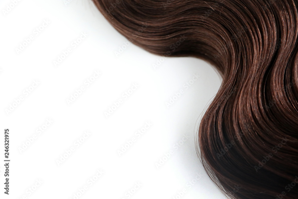 Lock of beautiful healthy brown hair Lock of beautiful healthy brown hair