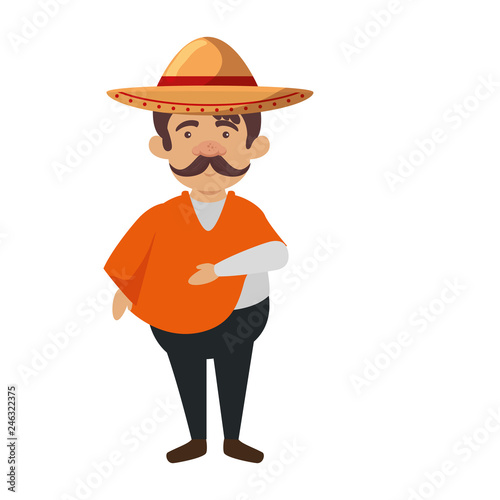 traditional mexican man with hat