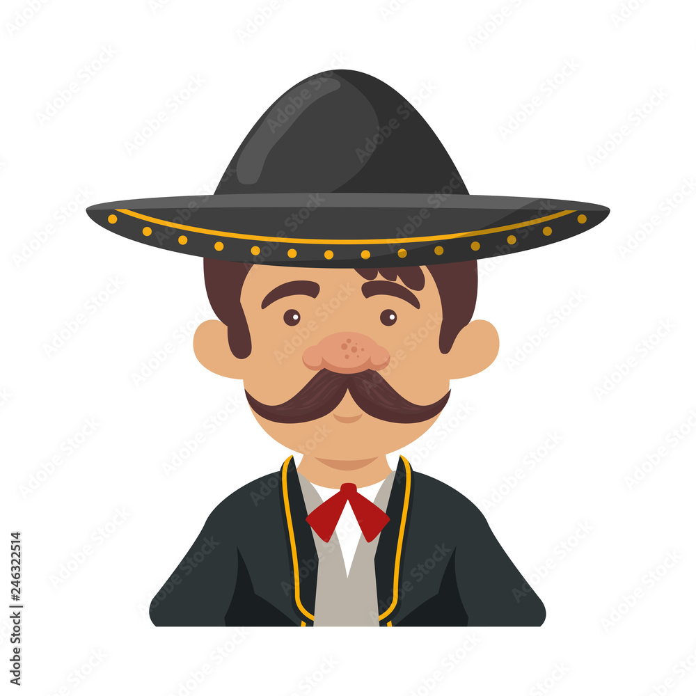 traditional mexican mariachi character