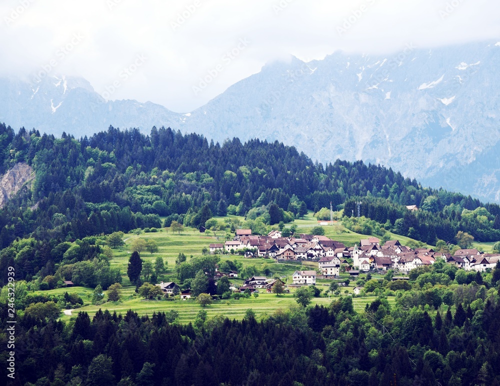 Landscape, Dolomiti mountains, mountains and forests in Cadore, Belluno province, in Italy