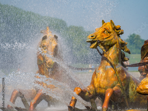 The beautiful Apollo Fountain of Place of Versailles