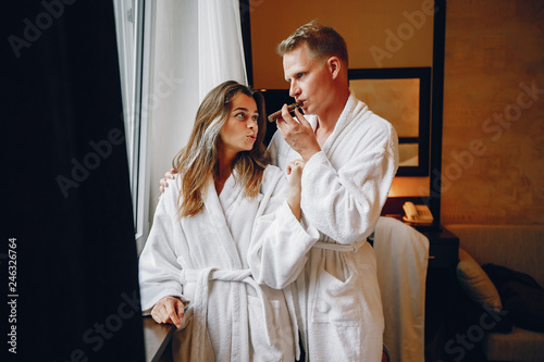 Couple in a hotel
