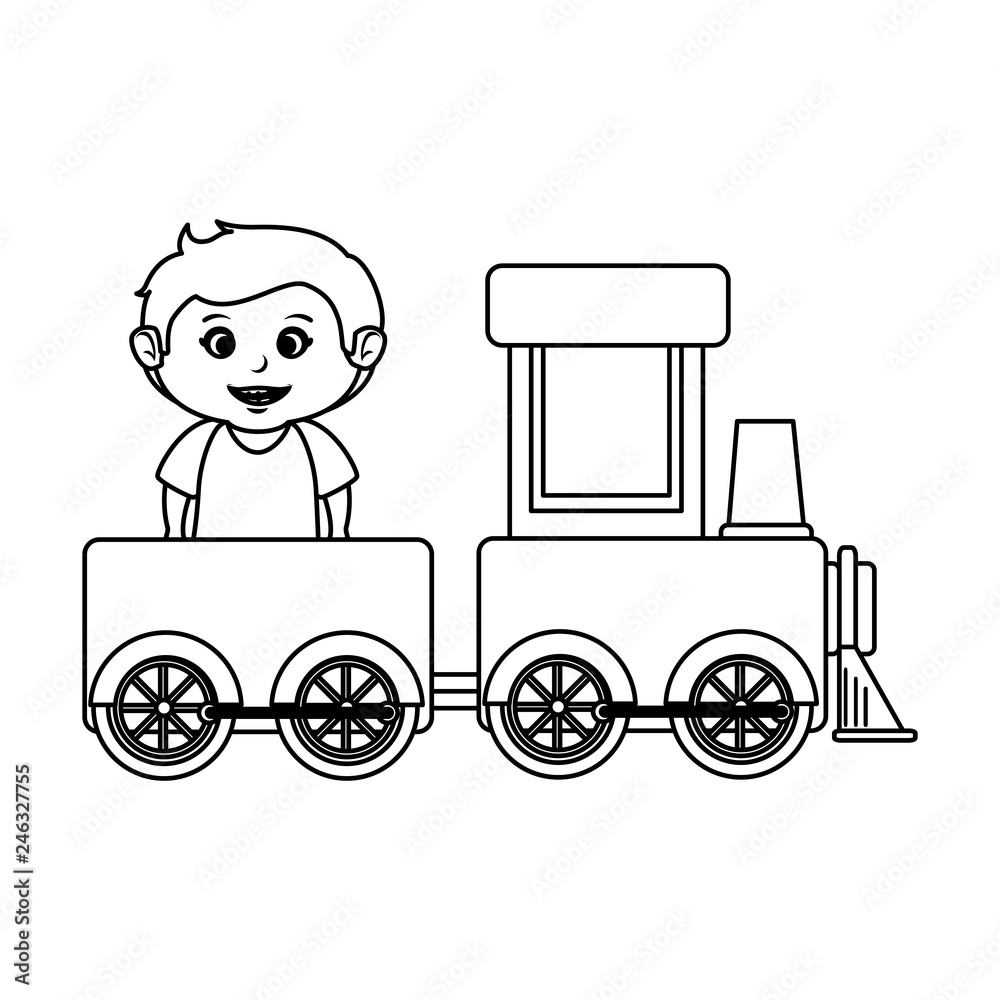 little boy with train toy little boy with train toy