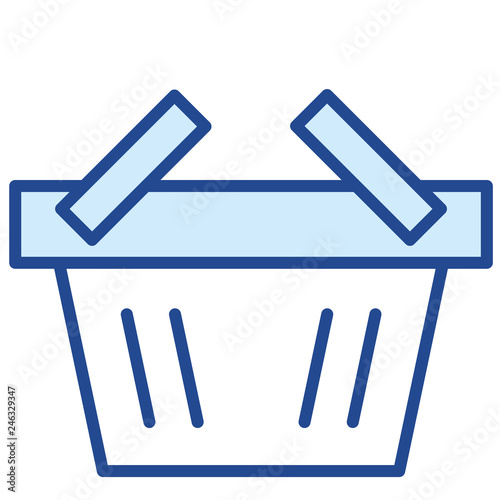 Warenkorb, Einkaufskorb Vector Icon Illustration