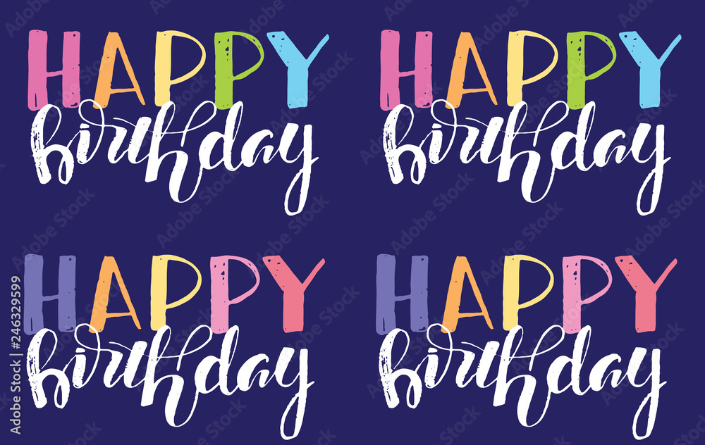 Happy birthday hand drawn doodle pattern background texture wallpaper fabric