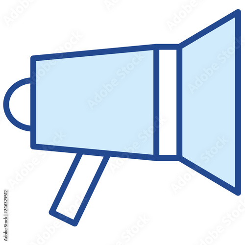 Megafon, Sprachrohr, Flüstertüte Vector Icon Illustration