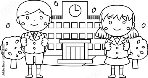 First-year student of the entrance ceremony outline