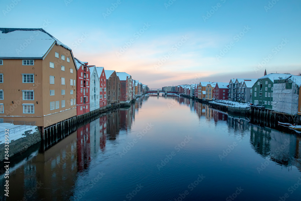 Fototapeta premium Winter day in Trondheim