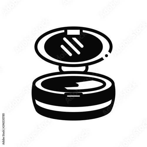 Black solid icon for bronzer