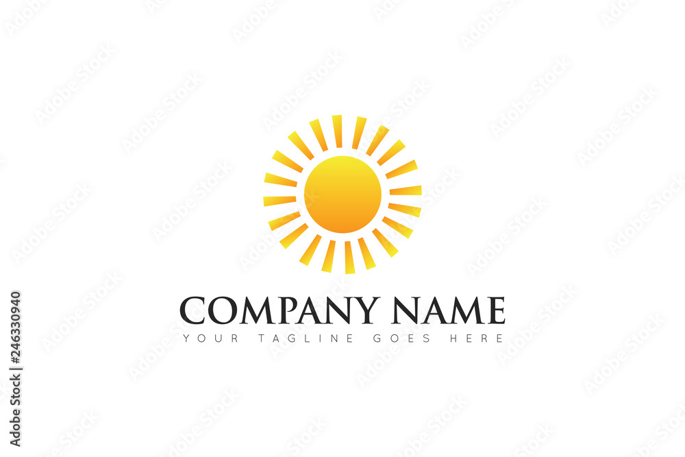 Fototapeta premium sun logo and sun icon Vector design Template. Vector Illustrator Eps.10