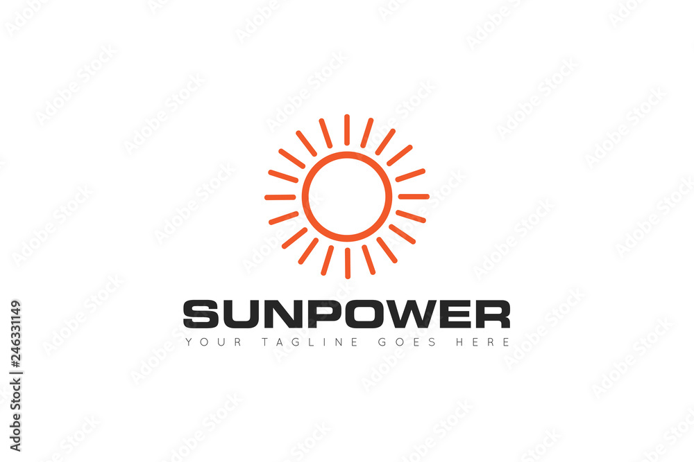 Fototapeta premium sun logo and sun icon Vector design Template. Vector Illustrator Eps.10