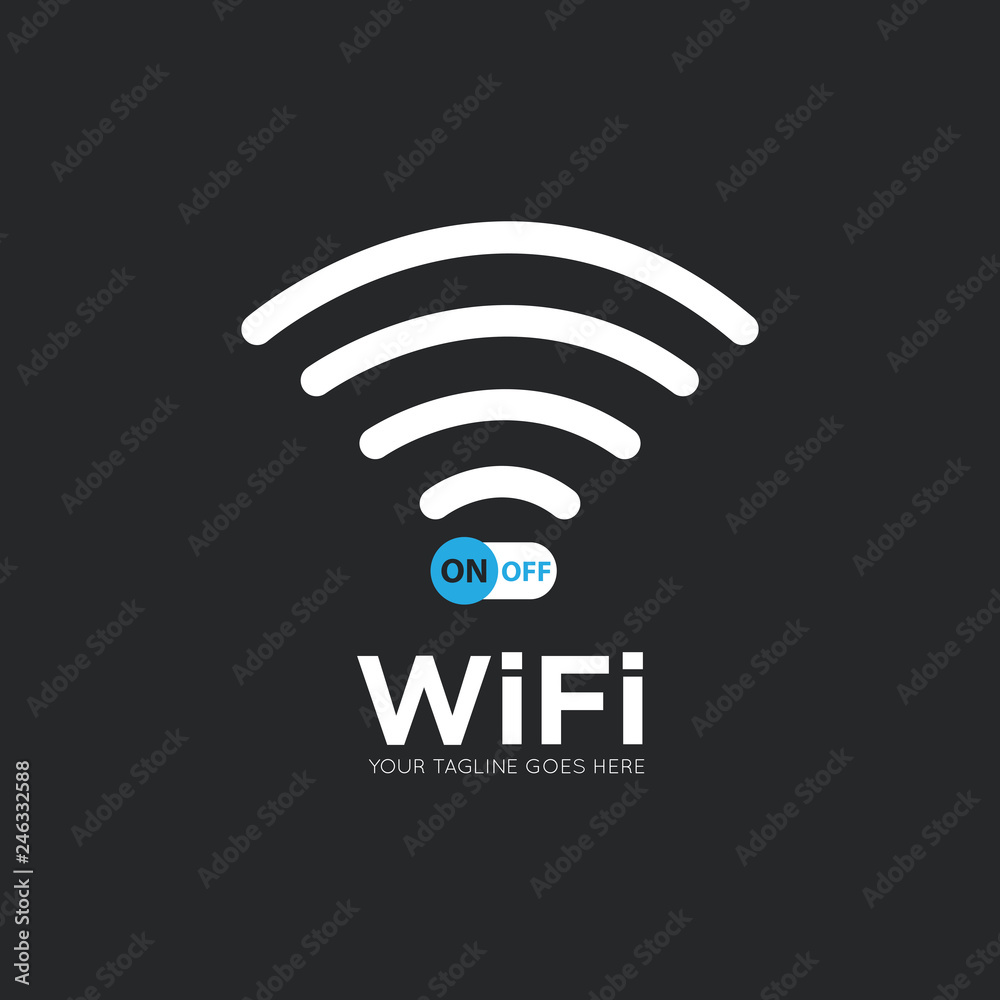 Wifi wireless internet signal logo and icon vector design template. Wifi wireless internet signal logo and icon vector design template.