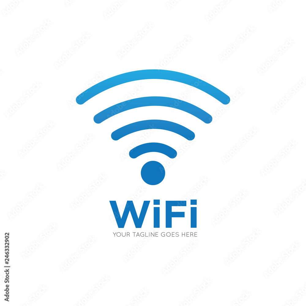 Wifi wireless internet signal logo and icon vector design template. Wifi wireless internet signal logo and icon vector design template.