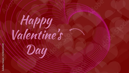 Congratulations on Valentine's Day, Hearts in love, bound by Cupid, hearts flying on a red background