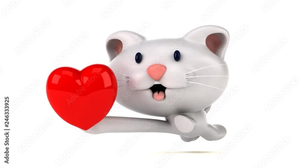 Fun cat running - 3D Animation Fun cat running - 3D Animation