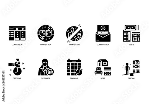 Business icons set