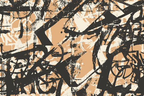 Abstract Graffiti Background. Grunge Halftone Textures. Vector illustration.