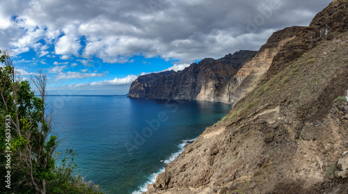 Los Gigantes cliffs profile view in Tenerife