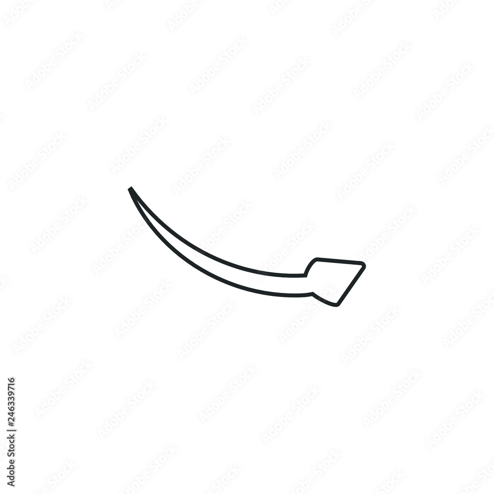 Fototapeta premium Simple black icon on white background. Repeat icon. Vector illustration web design element. curve arrow