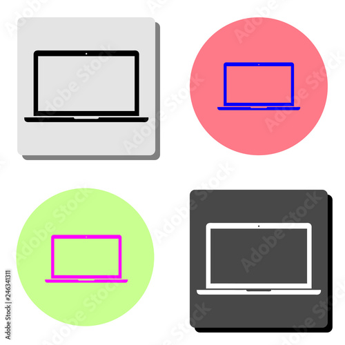 Laptop. flat vector icon © Alexander
