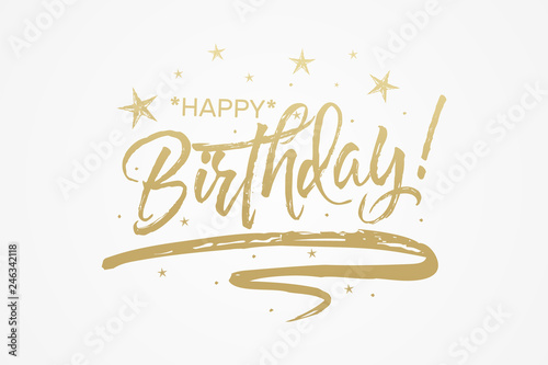 Canvas Print Happy Birthday card