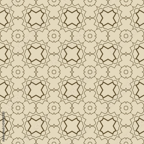 Retro ornament. modern square geometric pattern. Seamless vector illustration. for interior design, printing, wallpaper, fill pattern. beige color