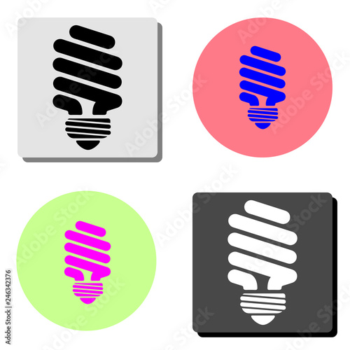 light bulb. flat vector icon