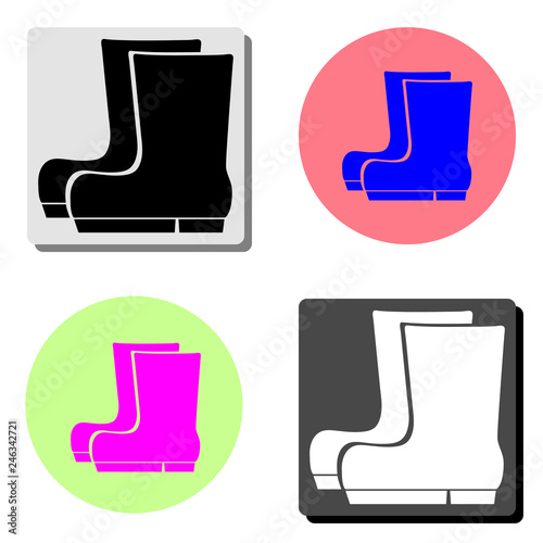 Boots. flat vector icon