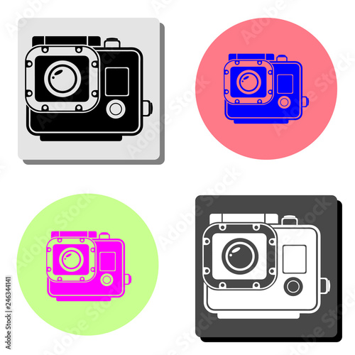 Action camera. flat vector icon