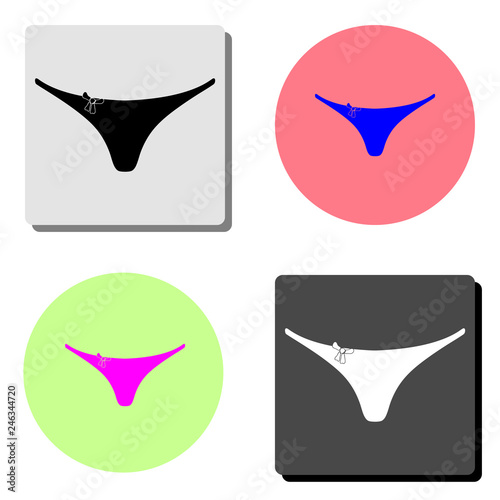 Women panties. flat vector icon
