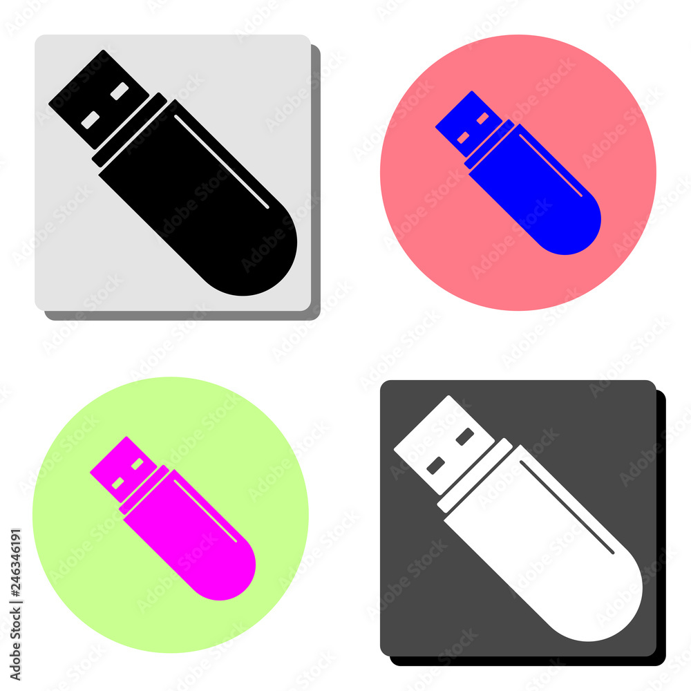 USB flash drive. flat vector icon USB flash drive. flat vector icon