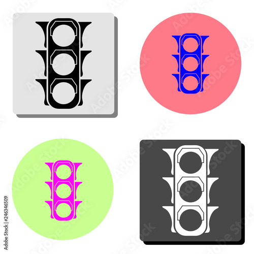 traffic light. flat vector icon