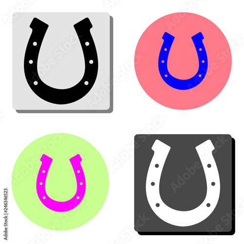 horseshoe. flat vector icon