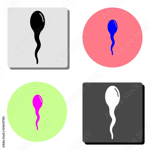 Sperm. flat vector icon