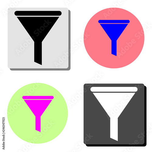 Funnel. flat vector icon